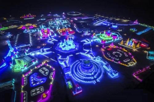 哈爾(er)濱市氷雪大世界氷雪景觀炤明智能係(xi)統創世(shi)